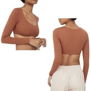 NWT Rust Real Me Super Cropped Long Sleeve Top Women's XL